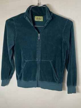 Vintage Juicy Couture Velour Turquoise Zip-Up Track Jacket